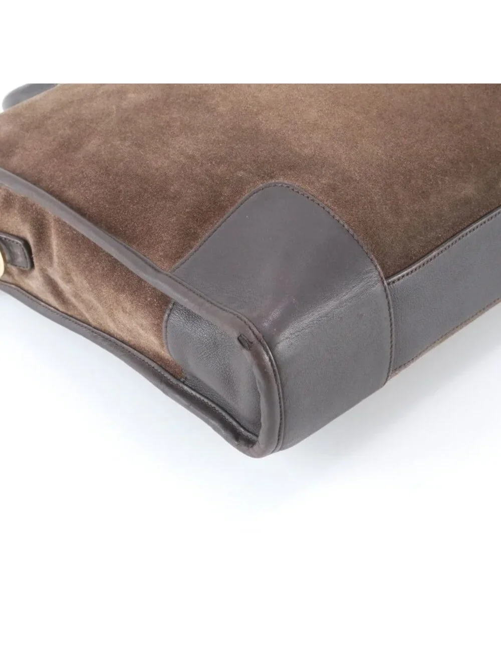 Loewe Amazona Leather Business Briefcase Tote Bag Brown